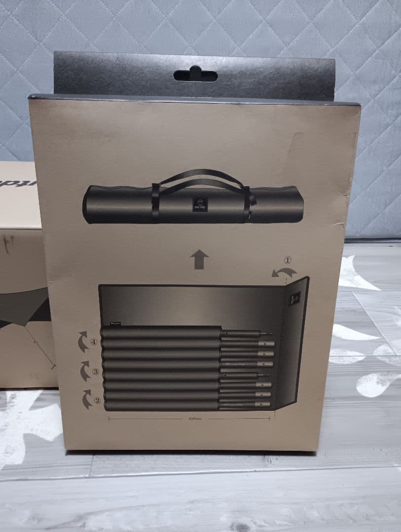 【新品未使用】MAC ONEヘキサタープL ブラック　 ポール ポールケース