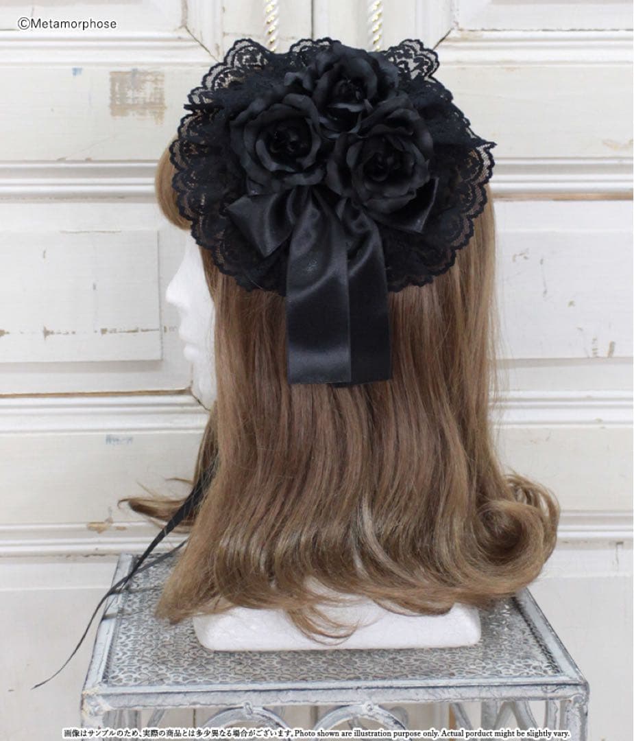 メタモルフォーゼ ローズリボン円形ヘッドドレス
