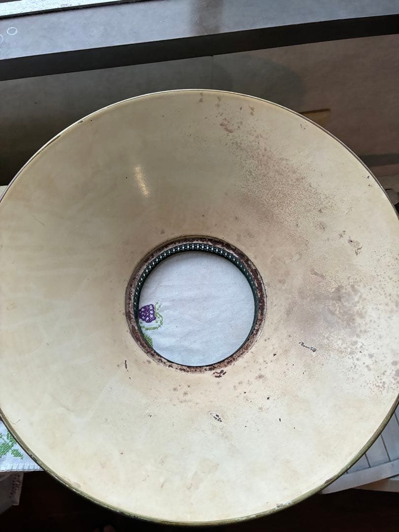 アンティーク　素敵な　グリーン　デスク　テーブル　サイド　ランプ　アメリカ　レア