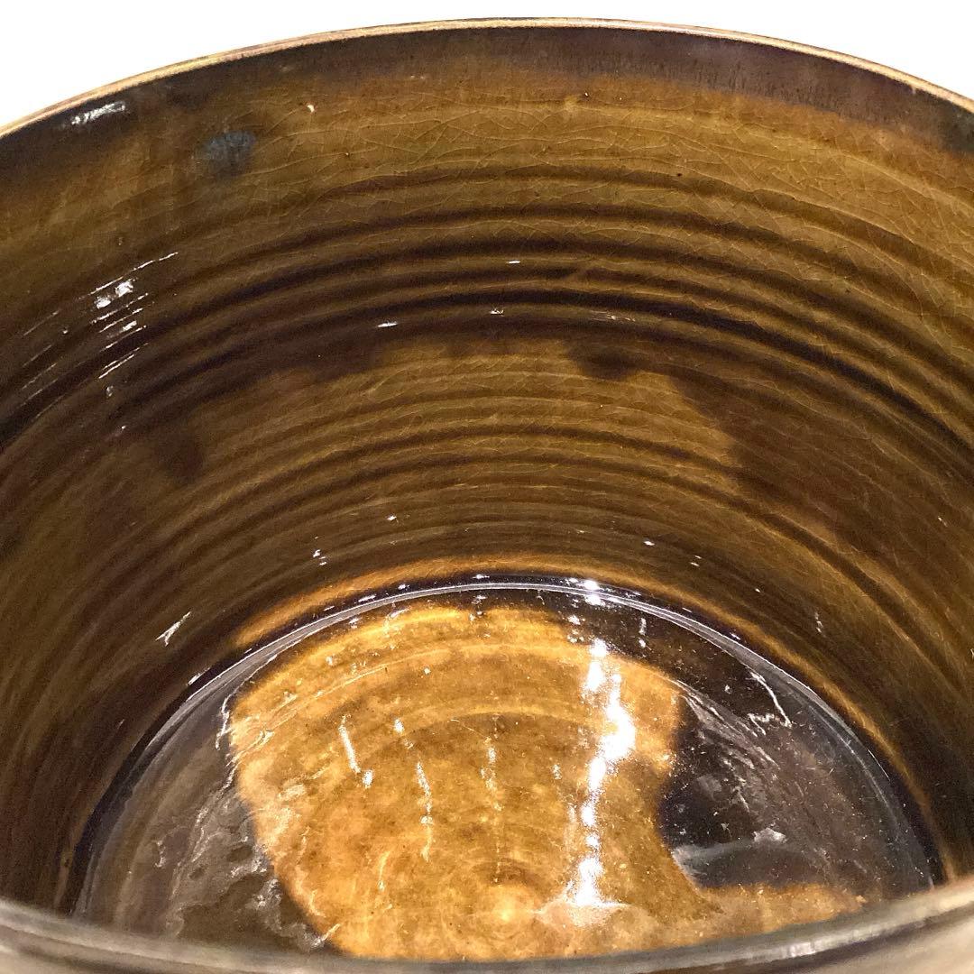 亀井味楽作　高取一重口水指