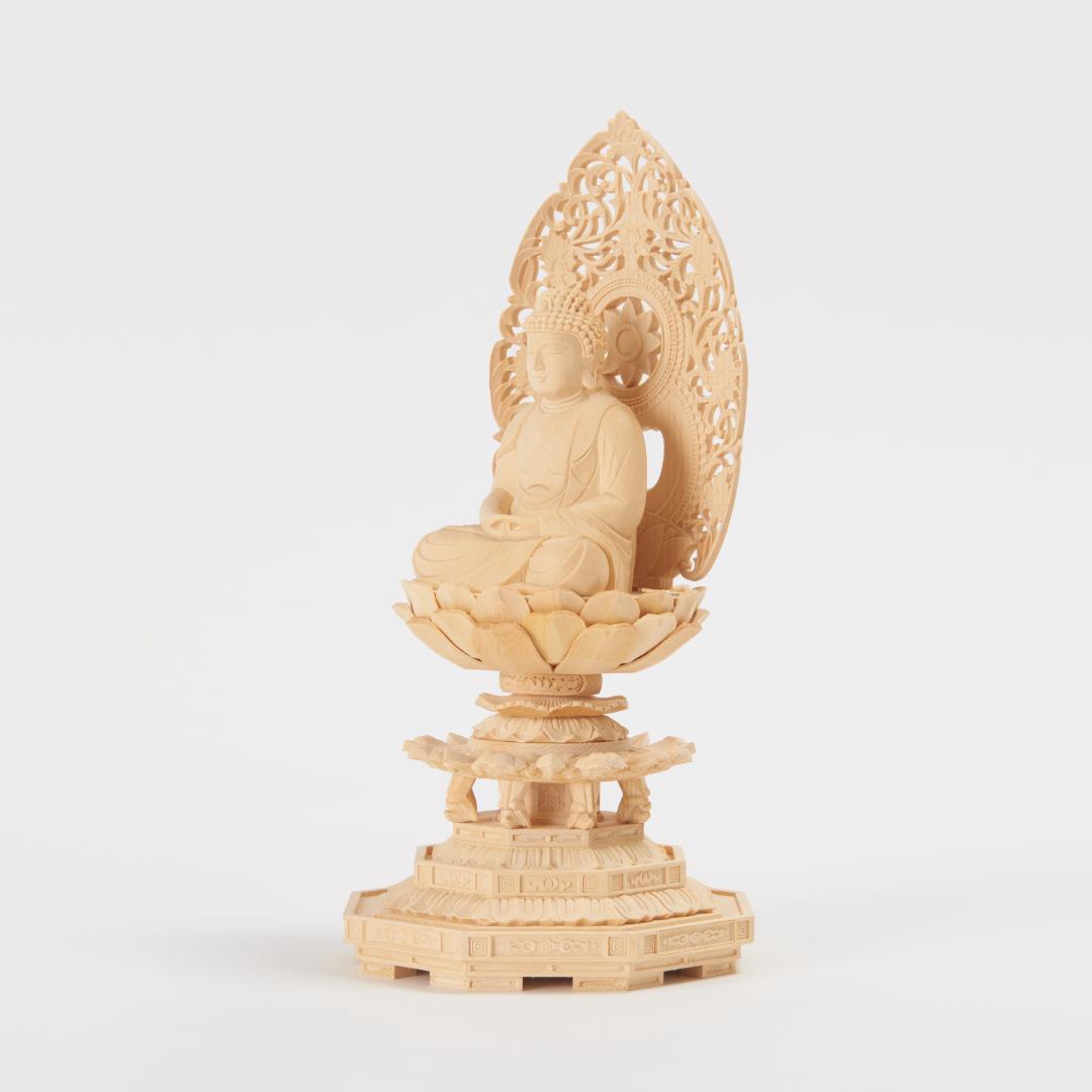 桧　２.５寸　阿弥陀如来　仏像 #048