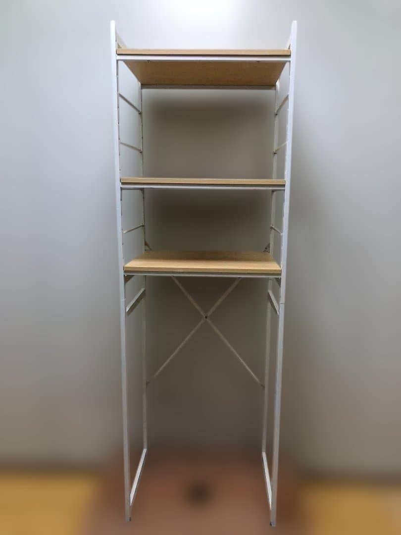 【送料無料】ラック 棚 木目調 棚板付き スチールラック 88142-4-020