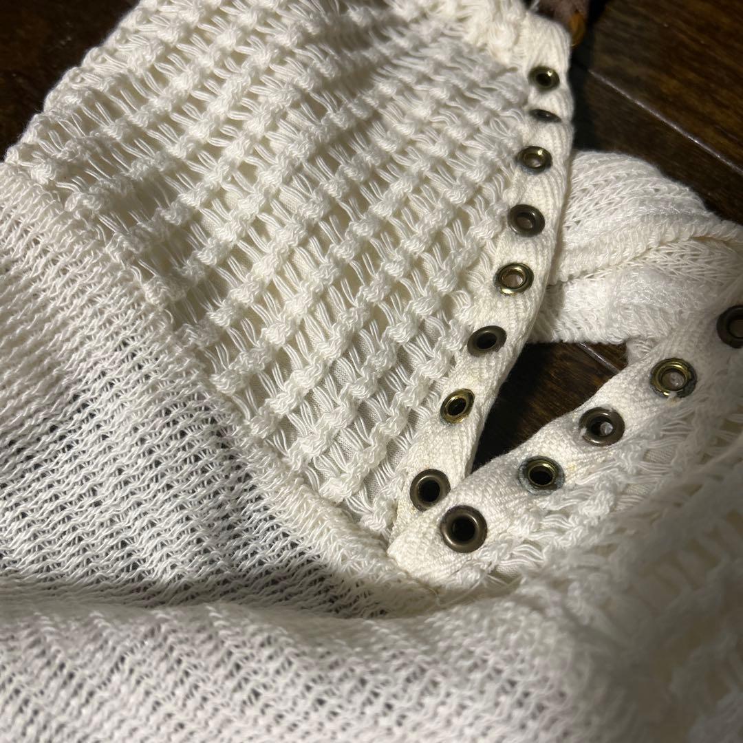 d.i.a. 平成ギャル 白 メッシュ フェザー キャミソール