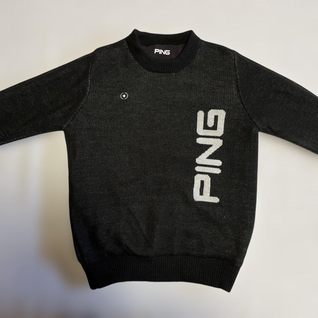 【新品タグ付き】PING ピン ニットセーター リバーシブル ブラック M