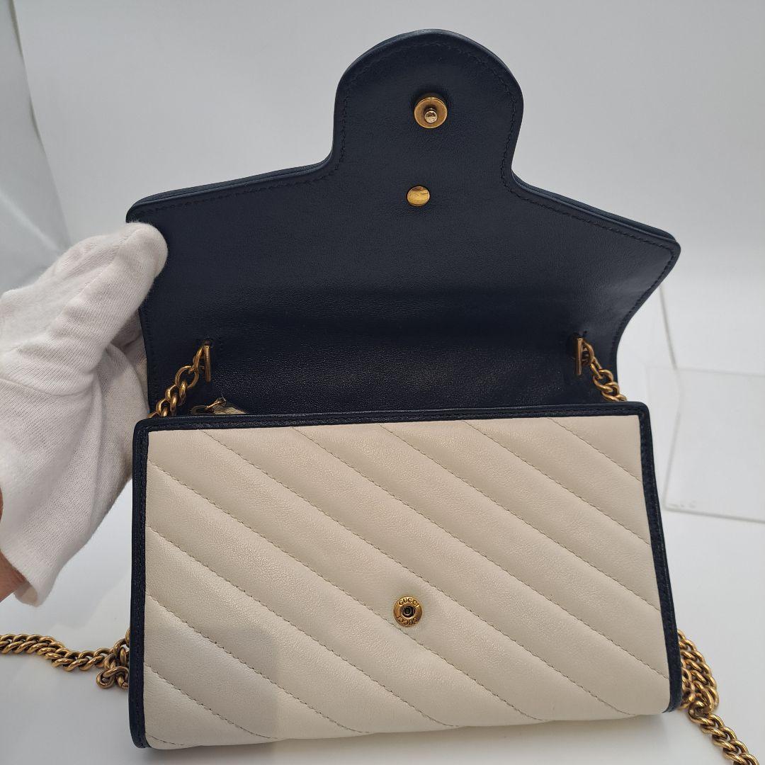 GUCCI　グッチ　GGマーモント チェーンウォレット