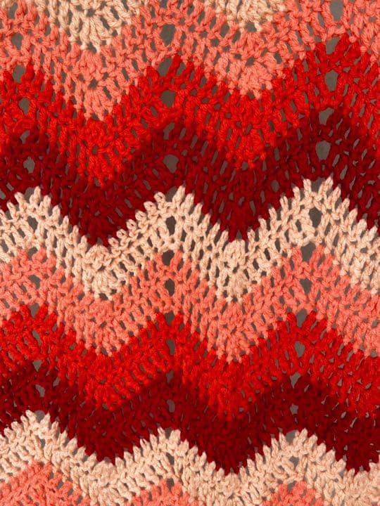 古着 ビンテージ 80s 赤 グラニー ブランケット 大判 キャンプ ラグ