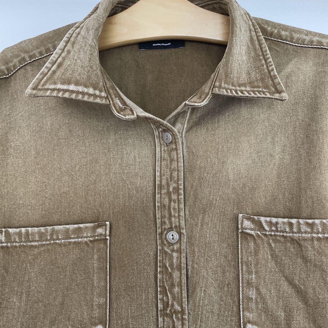 ライトオンスデニムシャツ　　キャメル