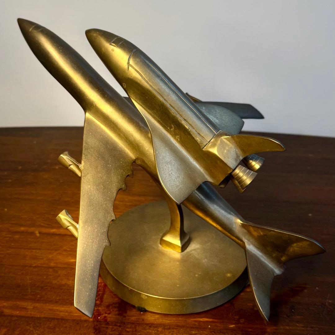 ヴィンテージ真鍮 飛行機模型 スタンドタイプ