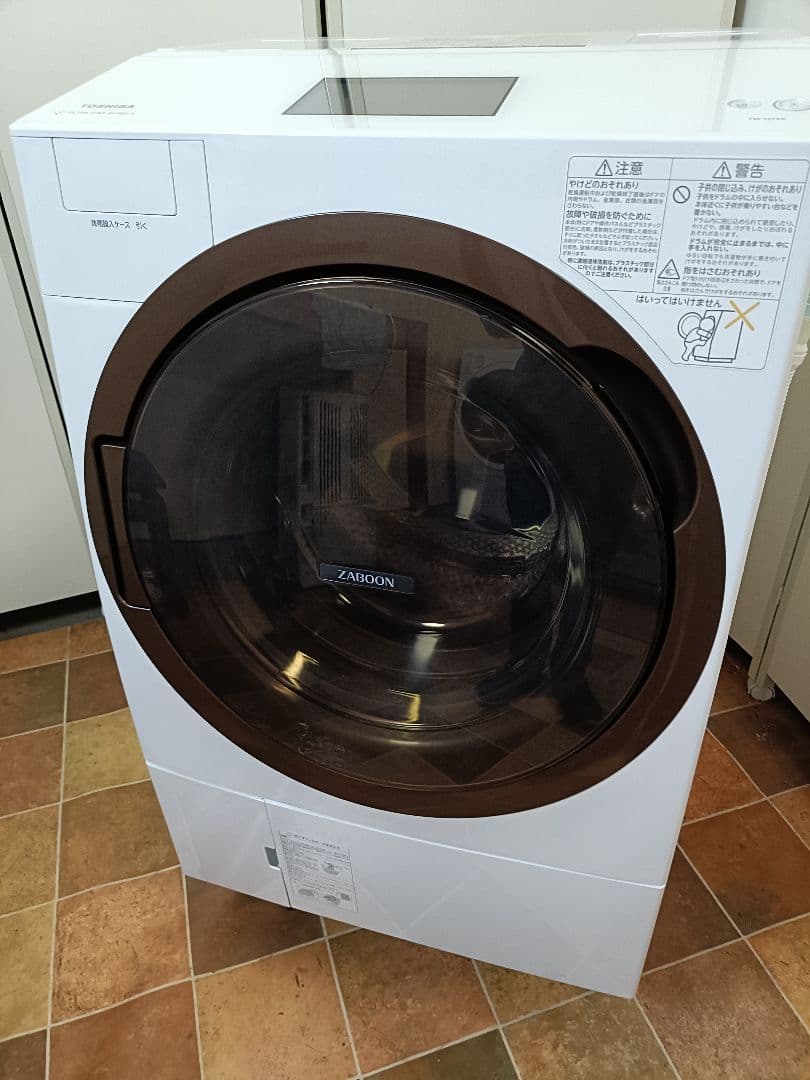 東芝 ドラム式洗濯機 ZABOON TW-127X8L 20年製 左開き
