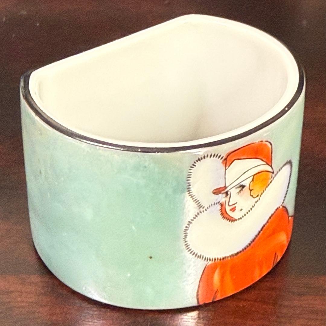 【激レア】オールドノリタケ アールデコ ラスター彩 ナプキンリング ペア紳士淑女