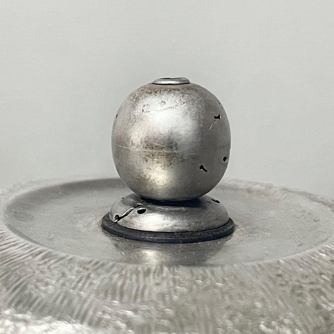 時代 純銀製 銀瓶 長養斎 造 生秀館 約355g 虫喰摘 煎茶道具 鉄瓶 急須