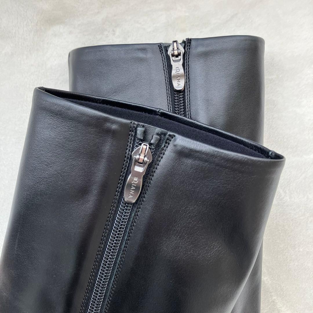 美品✨DIANA ダイアナ ロングブーツ ロングレザーブーツ ブラック 赤ソール