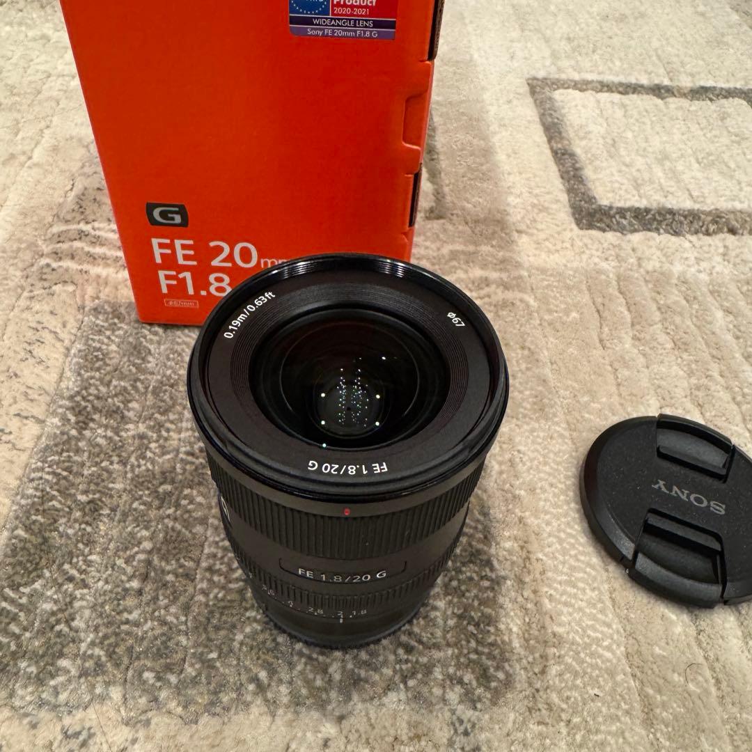 【中古美品】Sony FE 20mm F1.8 G レンズ　SEL20F18G