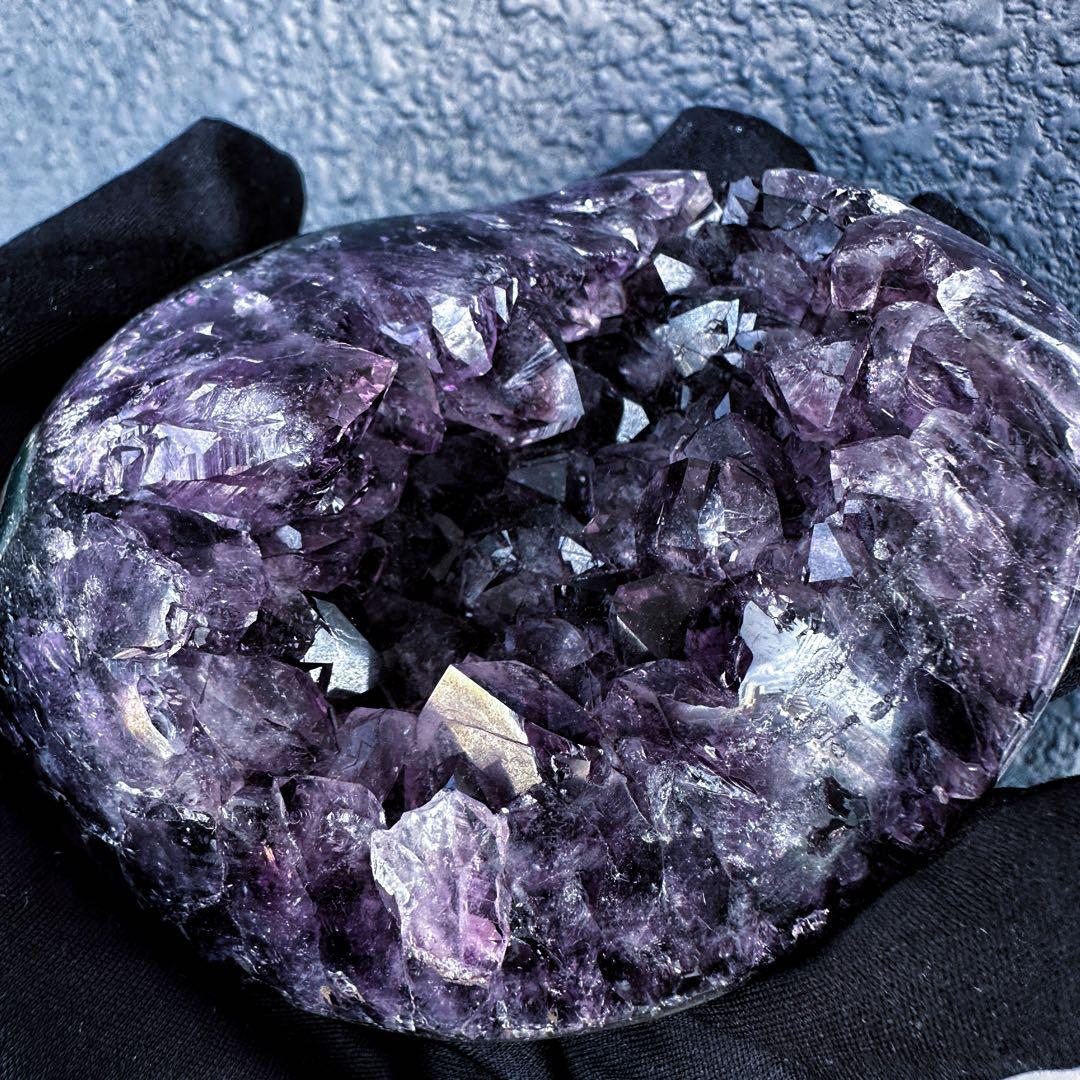 濃紫の煌めき☆瑪瑙☆&アメジストミニドーム&アイリスクォーツ浄化セットA1184