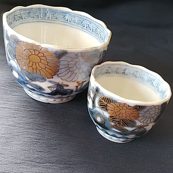 「ご成約者」です。 「同じ絵柄で、7通りの食器！」古伊万里皿7種類