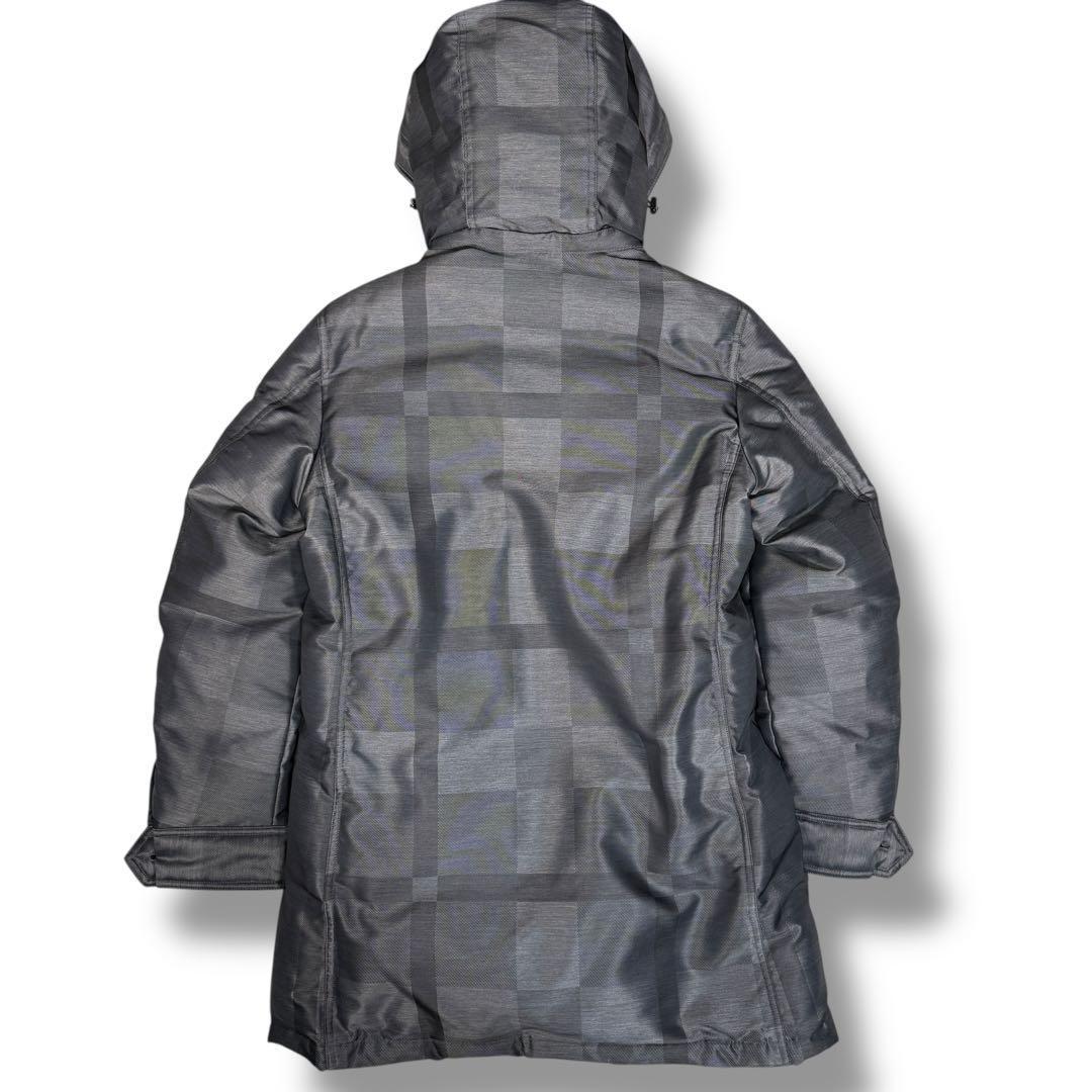 未使用級 ブラックレーベルクレストブリッジ シャドーCBチェック ダウンコートL