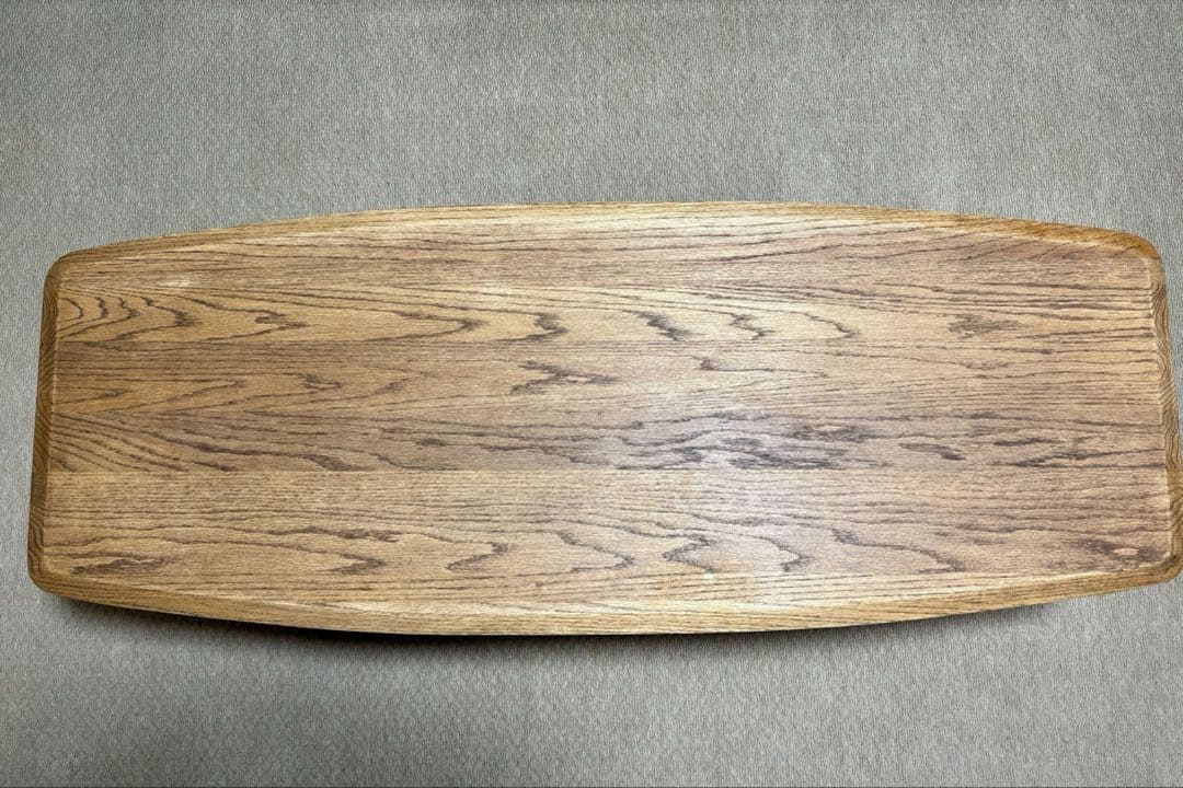 ナチュラルウッド オーバル型センターテーブル