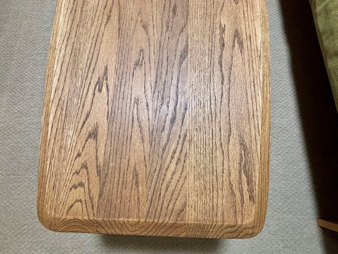 ナチュラルウッド オーバル型センターテーブル