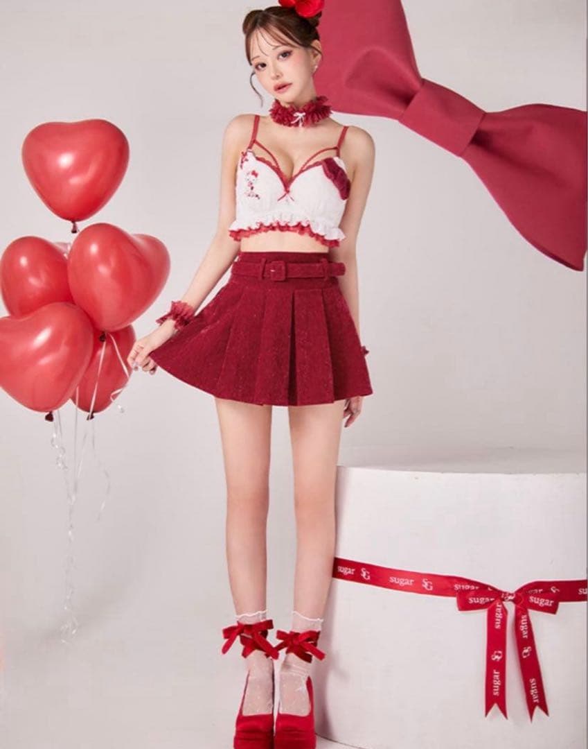 【美品】JEWELS サンリオ ハローキティ セットアップ M レッド