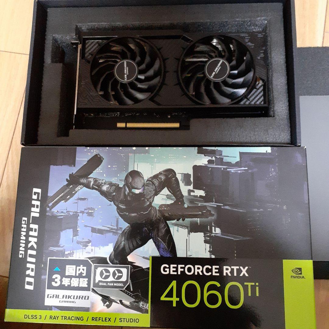 玄人志向　RTX4060ti 美品　総使用量少