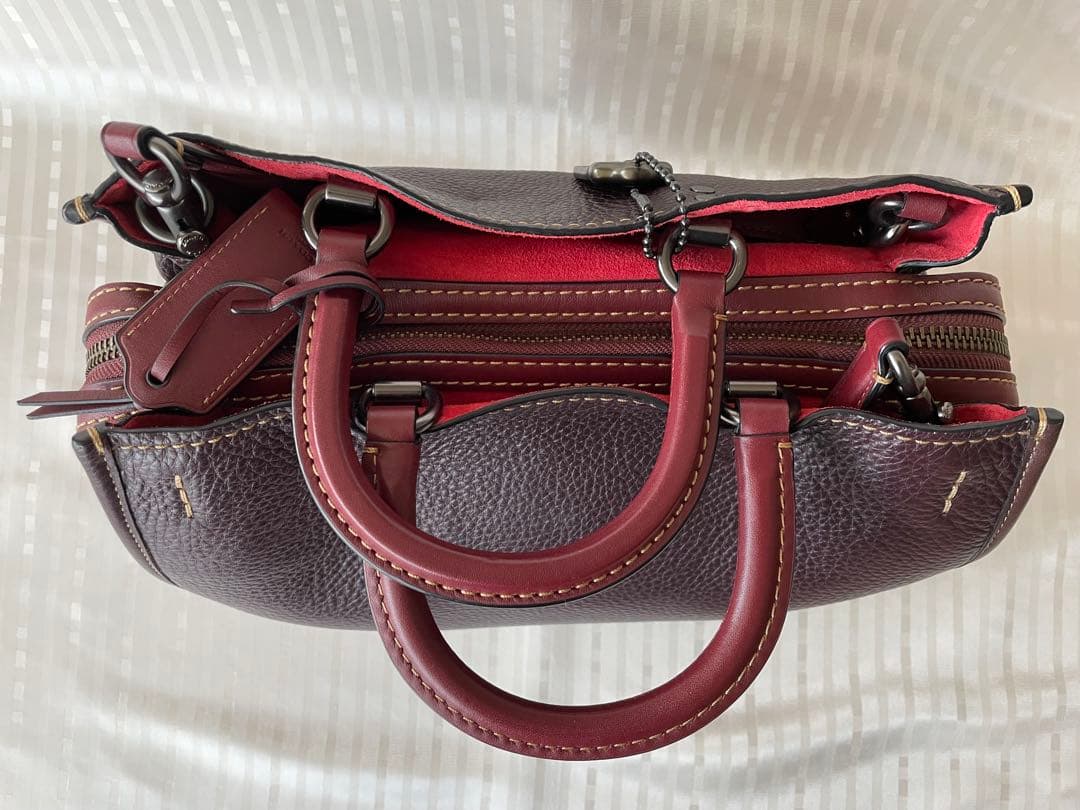 コーチ ローグ 2WAY バーガンディ 美品