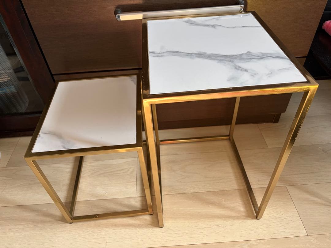 め*い様 Francfranc レーヌ ネストテーブル　マーブル×ゴールド
