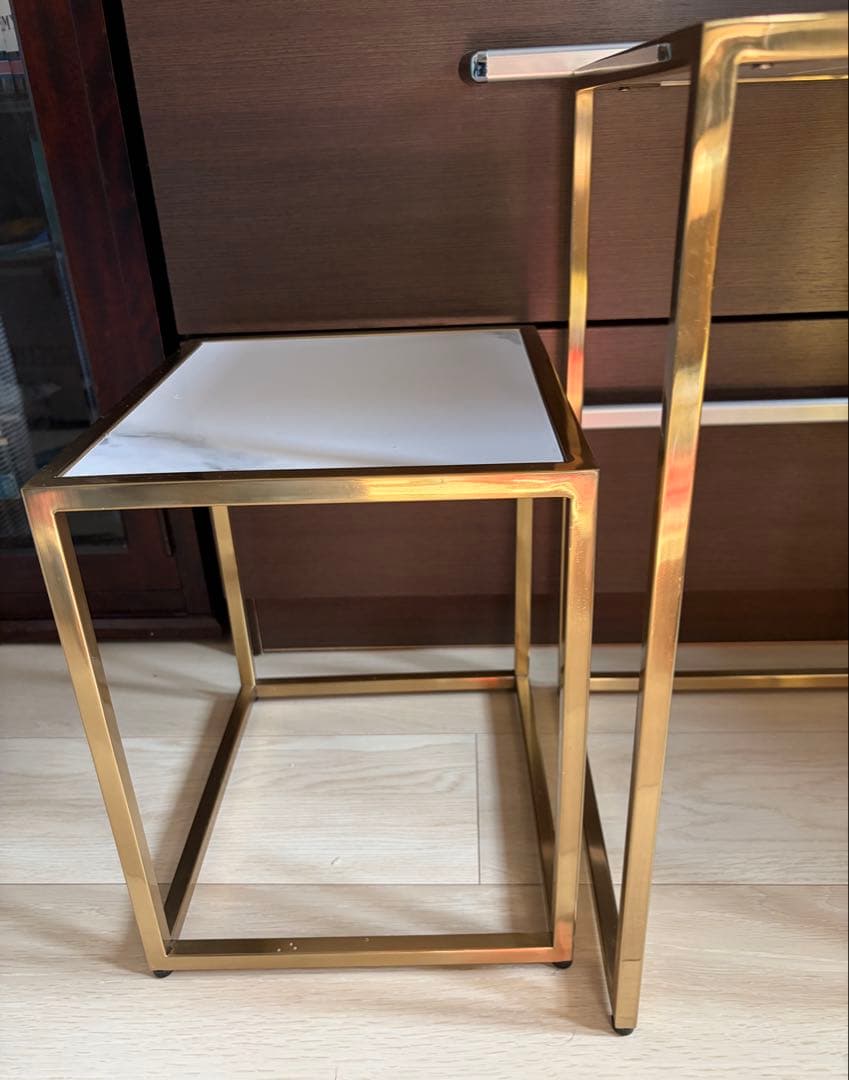 め*い様 Francfranc レーヌ ネストテーブル　マーブル×ゴールド