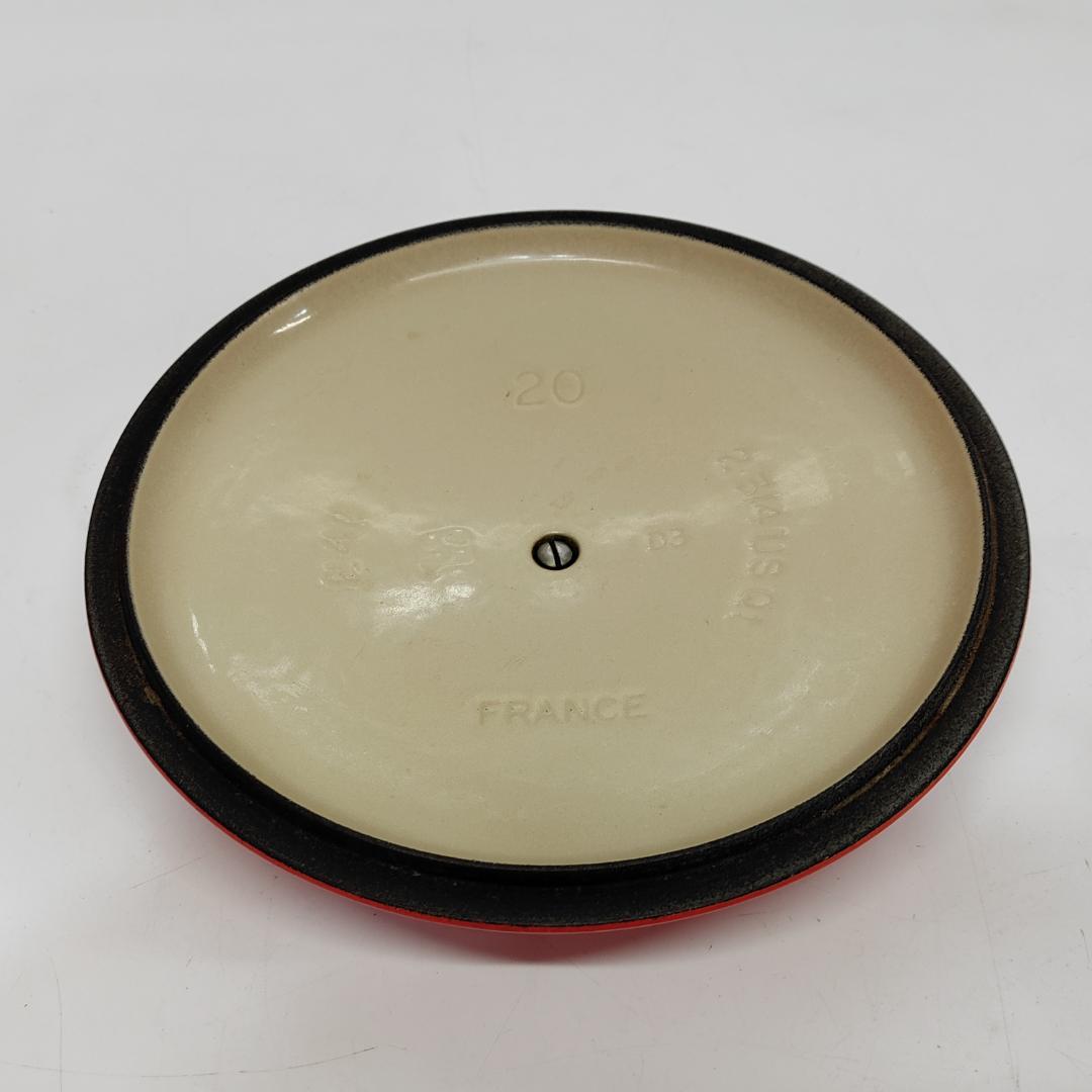 ル・クルーゼ ココットロンド 20cm オレンジ フランス製 両手鍋 m1197