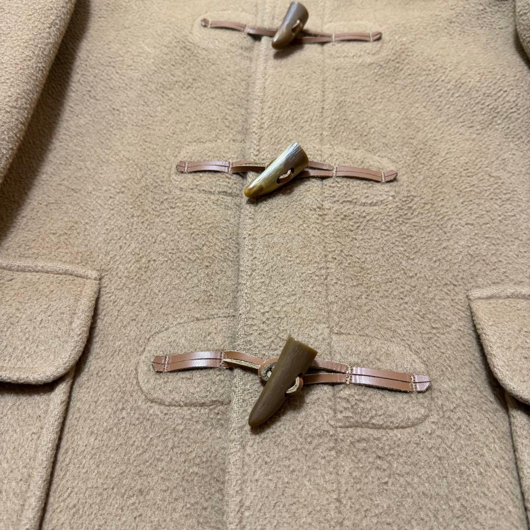 Gloverall ダッフルコート　チェック柄　英国製　キャメル色Size L