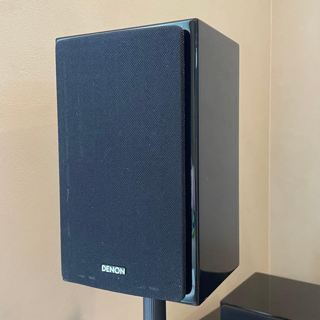 【DENON】センタースピーカー+ブックシェルフスピーカー ペア ピアノブラック