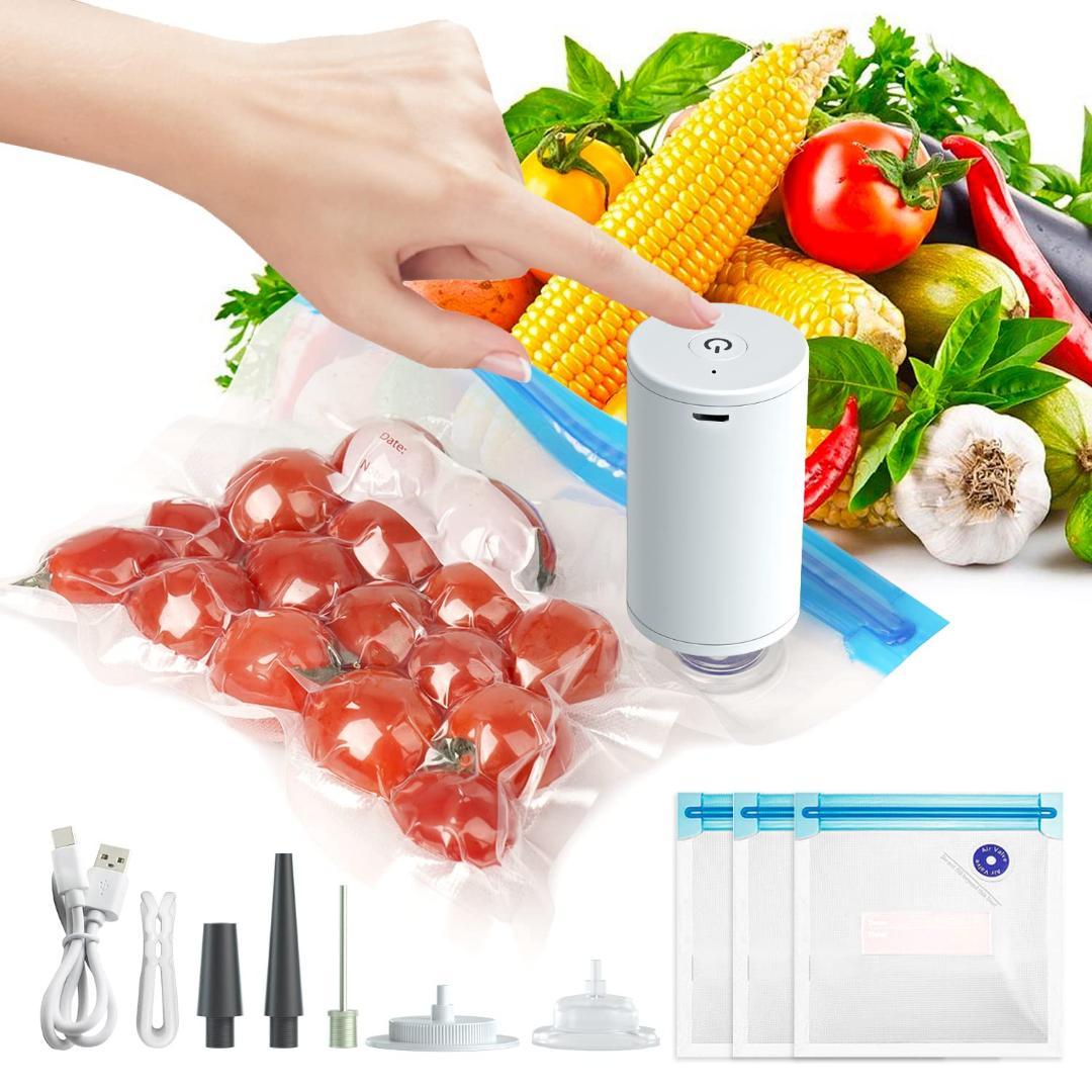 超軽量充電式真空ポンプ - 食材の鮮度を簡単に保つ