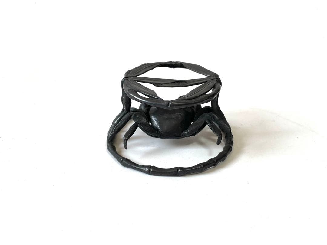 茶道具　蓋置　一ノ瀬宗辰　砂張　笹蟹蓋置　蟹　カニ　蓋置　共箱