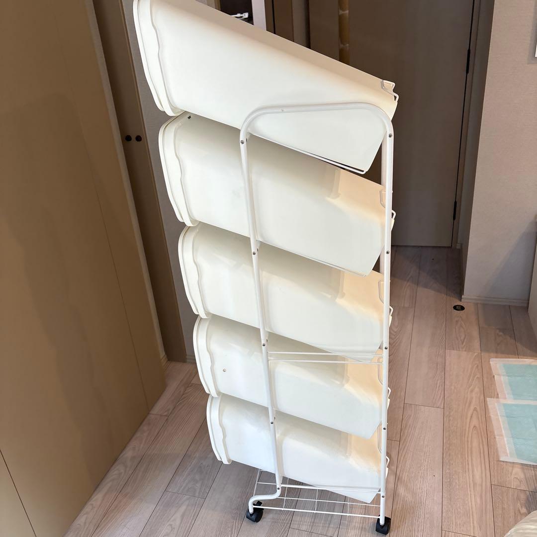 分別ゴミ箱 RISU smooth スタンドダストボックス　キャスター付　5段