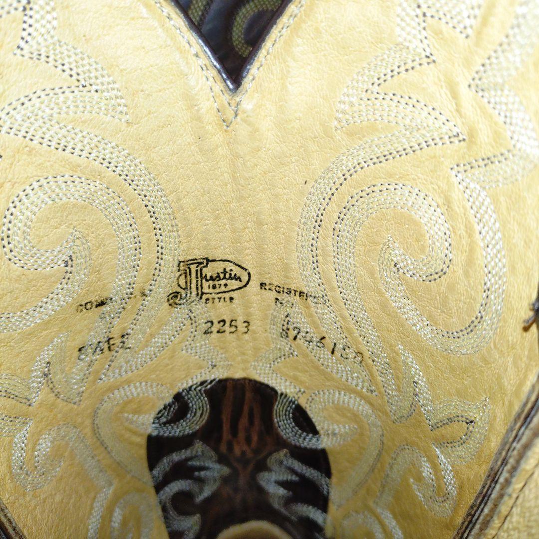 JUSTIN ウェスタンブーツ　サイズ8 1/2 　レザー　茶色　メンズ