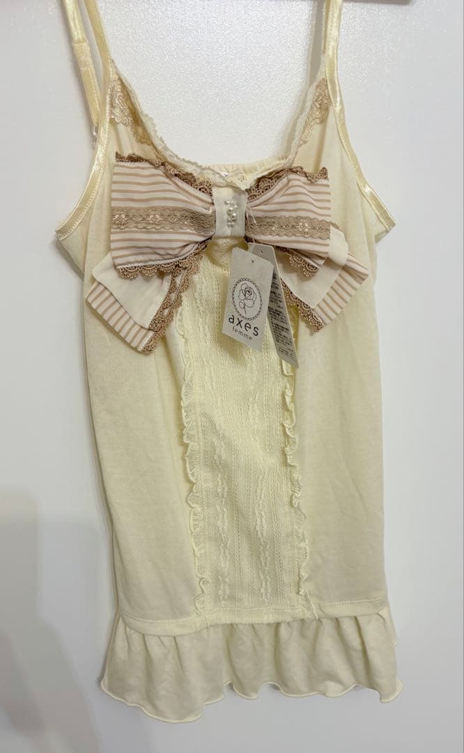 アクシーズファムビックリボンキャミソール　新品タグ付き バレエコア　姫ロリ
