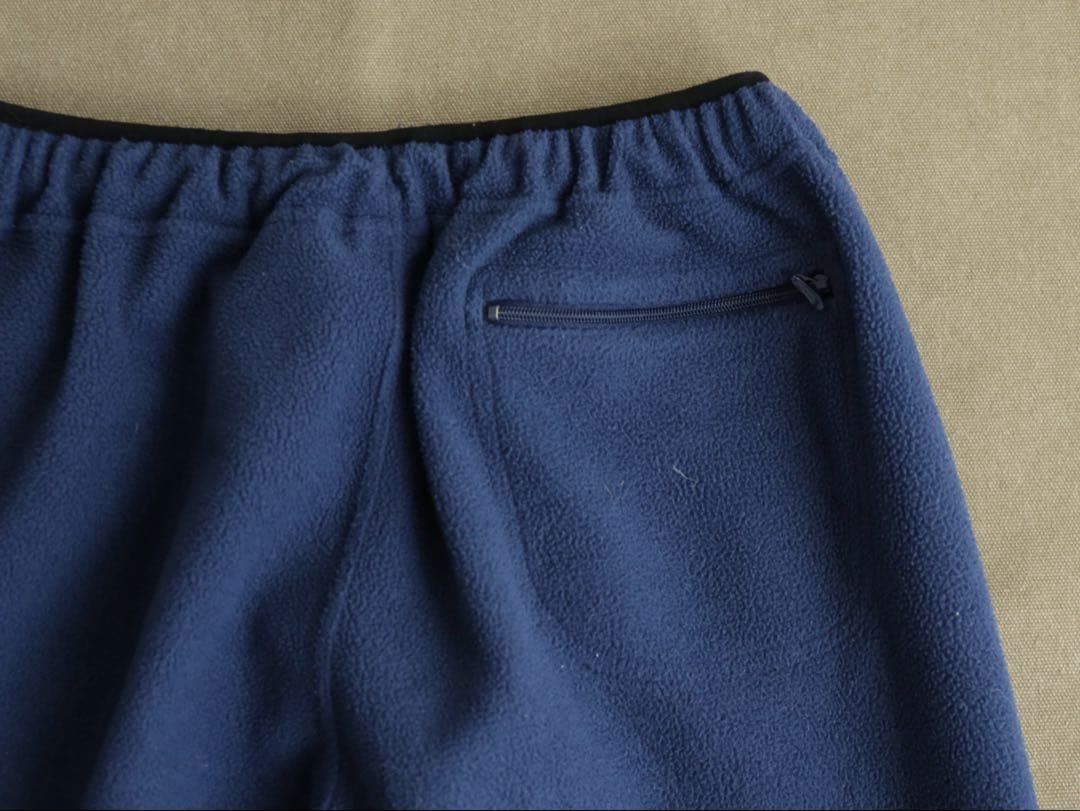 90s 台湾製 NIKE フリースパンツ ネイビー 裾スウォッシュ