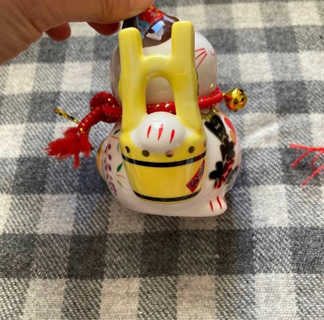 座布団付き　 風生水起 招き猫 貯金箱 インテリア 置物 オブジェ 金運アップ