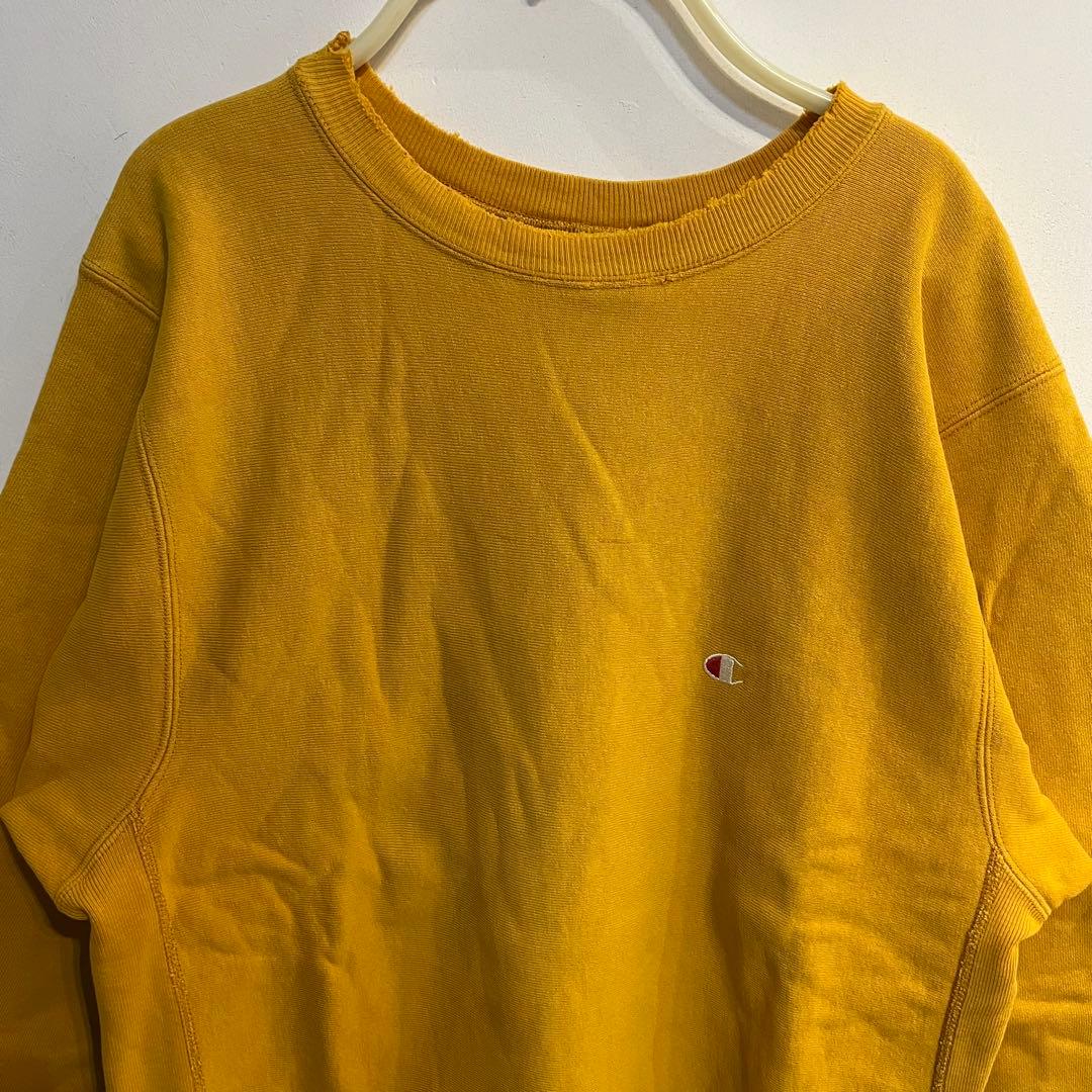USA製】Champion チャンピオン リバースウィーブ　黄 90's