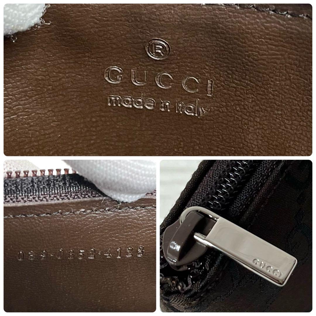 ✨極美品✨☘️GUCCI☘️✨ワンショルダー✨バンブー✨GG柄✨ナイロンキャンバス✨