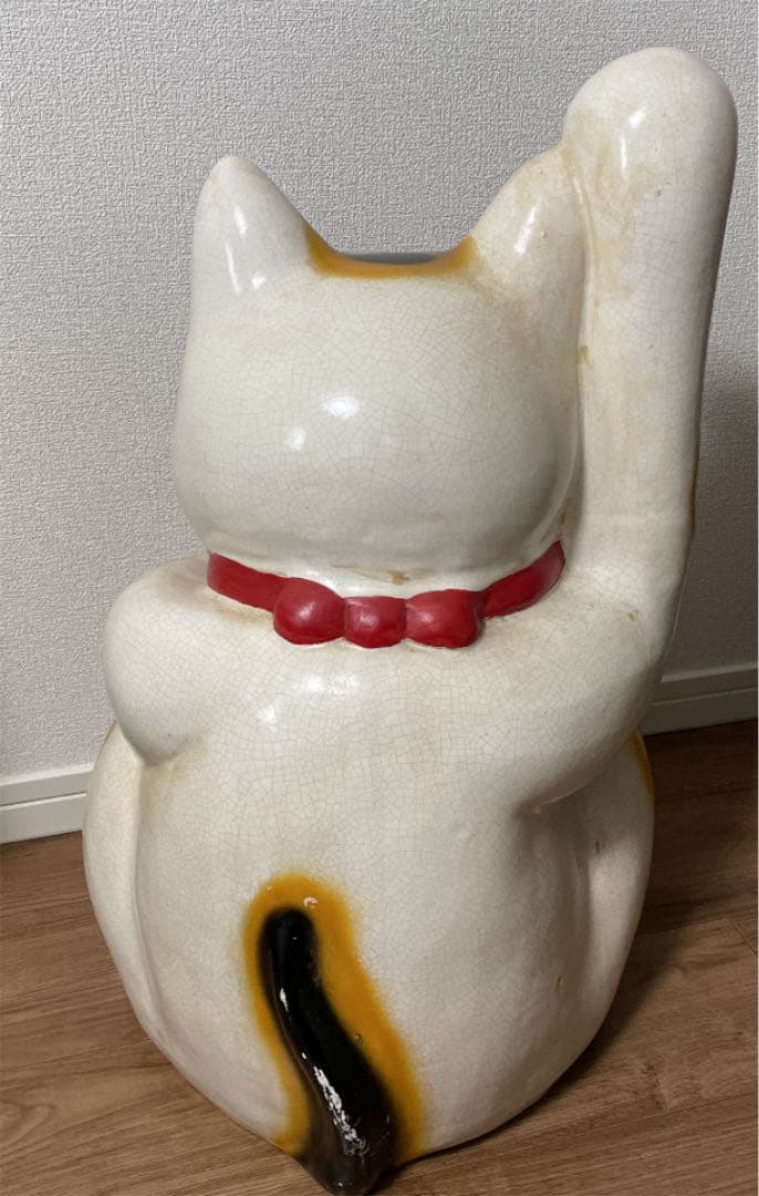 招き猫　巨大　骨董　アンティーク