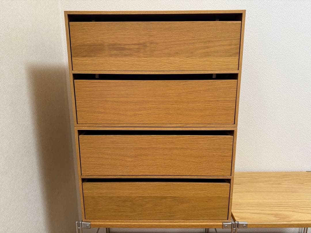 お値下げ中⭐️無印良品☆ステンレスユニットシェルフ☆テレビボード☆木製収納ケース