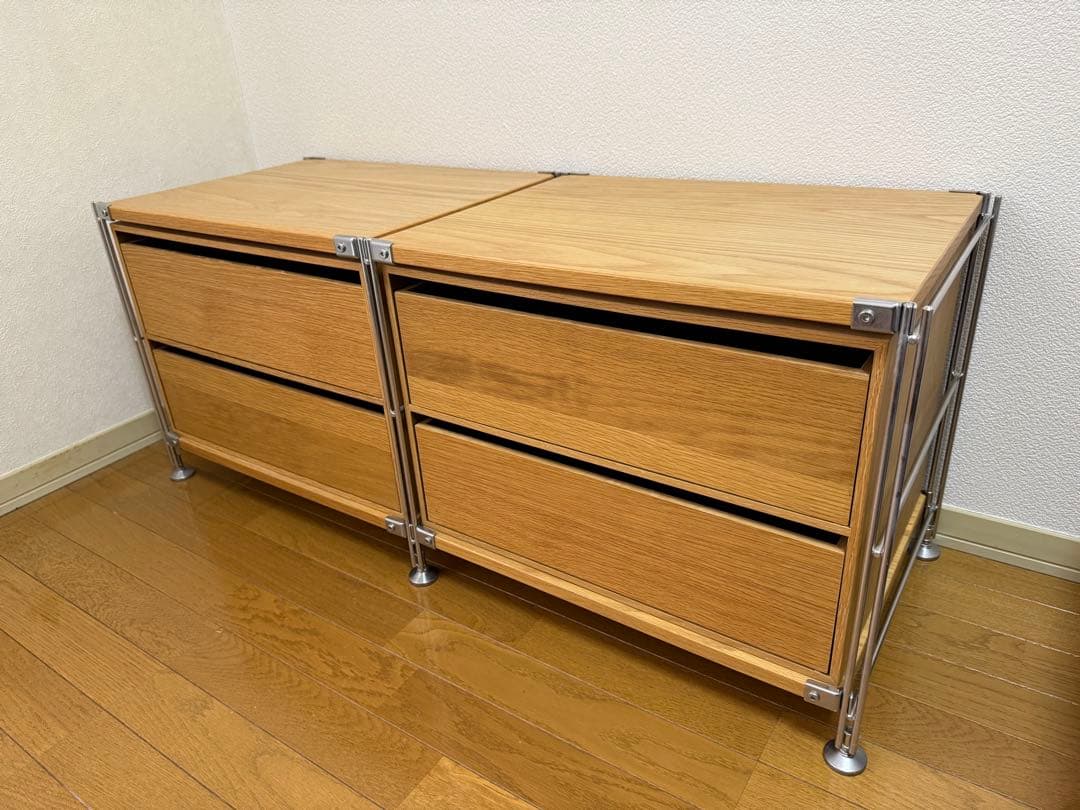 お値下げ中⭐️無印良品☆ステンレスユニットシェルフ☆テレビボード☆木製収納ケース