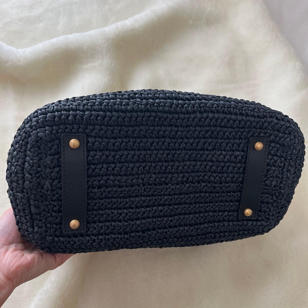 希少！シャネル　ショッピングバッグ　ストローバッグ　かごバッグ