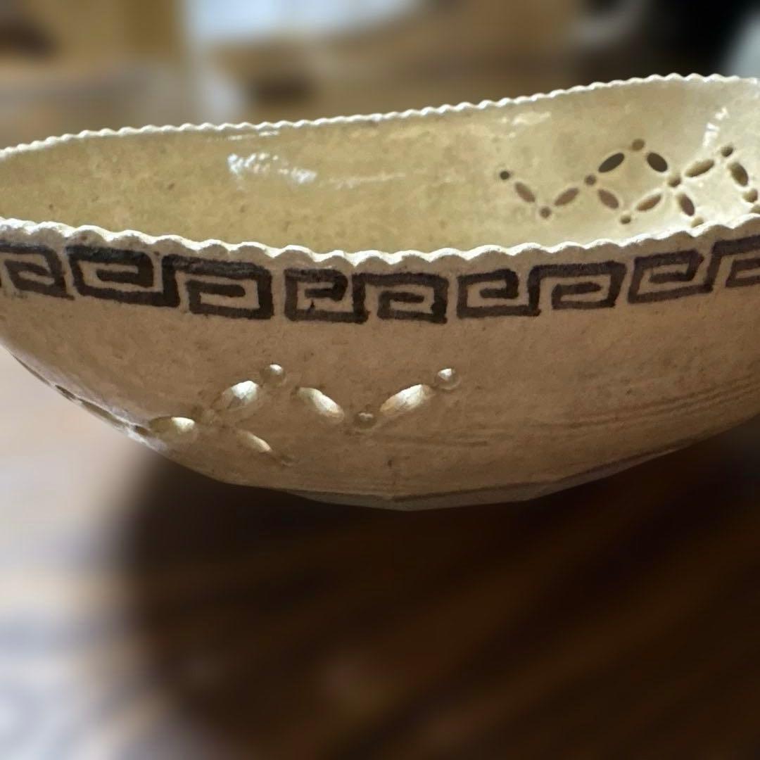 骨董　京都　楽焼　陶器製皿5個セット　明治〜大正　アンティーク　さしみ　和えもの