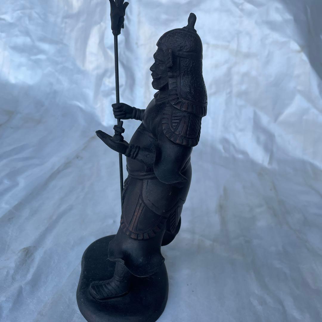 毘沙門天像 美品 金運開運商売繁盛健康長寿高さ30cm。25