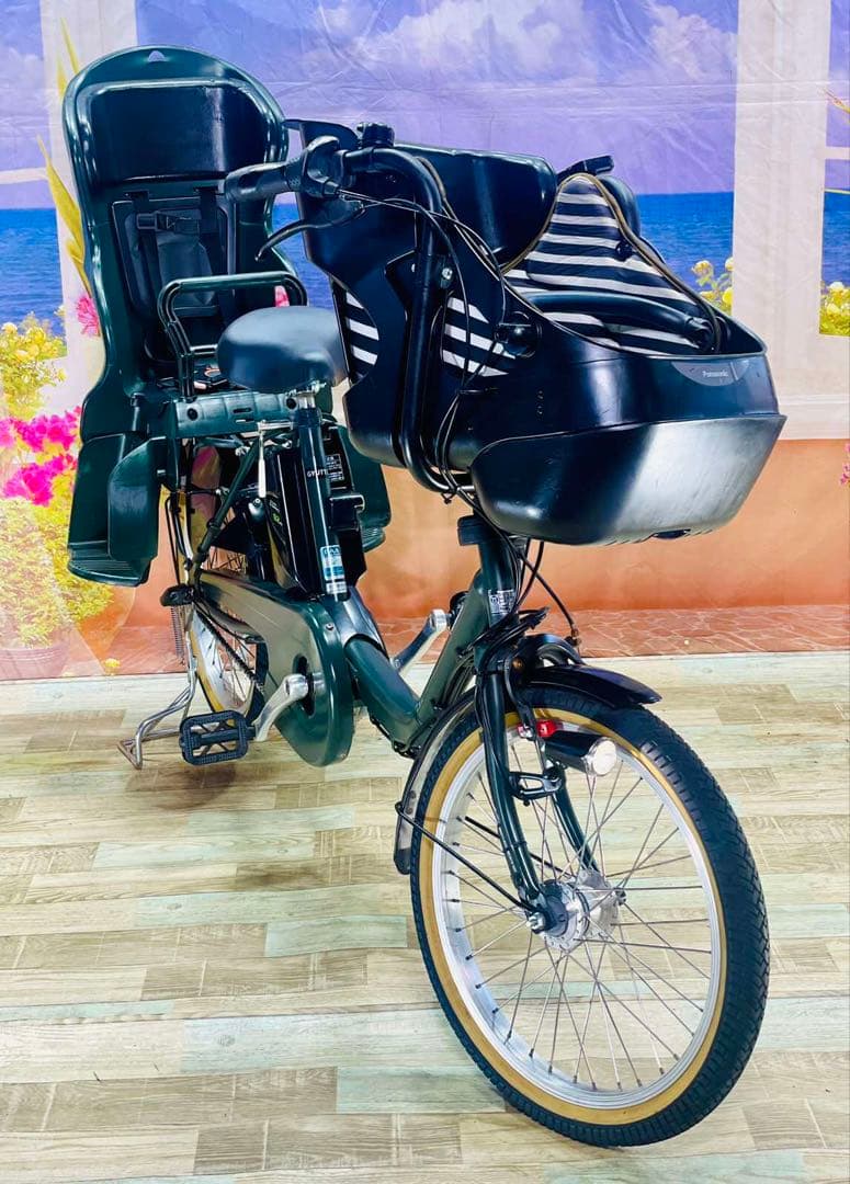 パナソニックギュット⭐️13AH！子供乗せ電動アシスト自転車Y3077