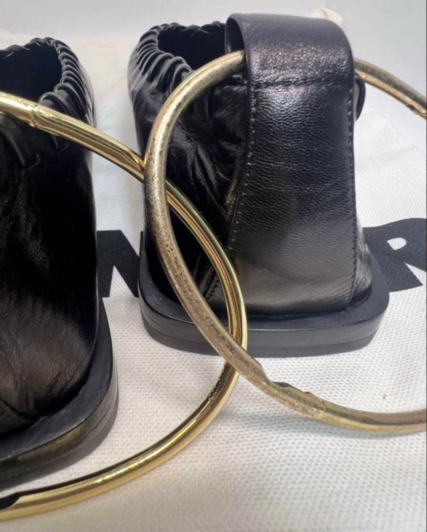 JIL SANDER ブラック フラットシューズ