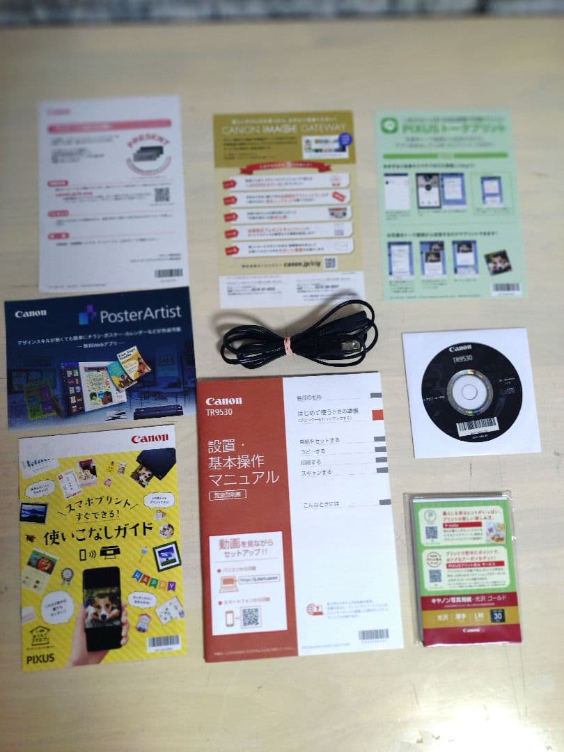 【美品】総印刷枚数601枚！Canon プリンター 本体 TR9530 BK