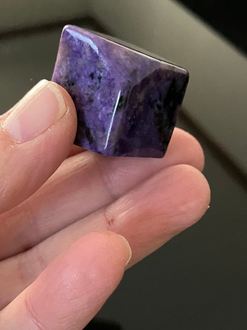 よしみさま専用チャロアイト　キューブ　2個セット　天然石置物　Z141