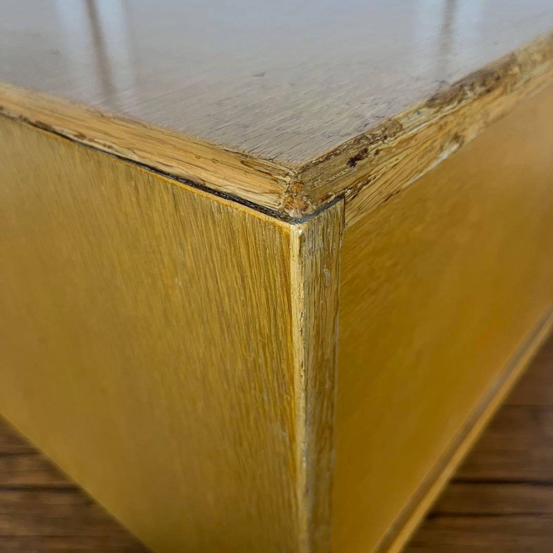 【希少】ヴィンテージ　図書館　カード棚　木製引き出し　ドロワー 4段